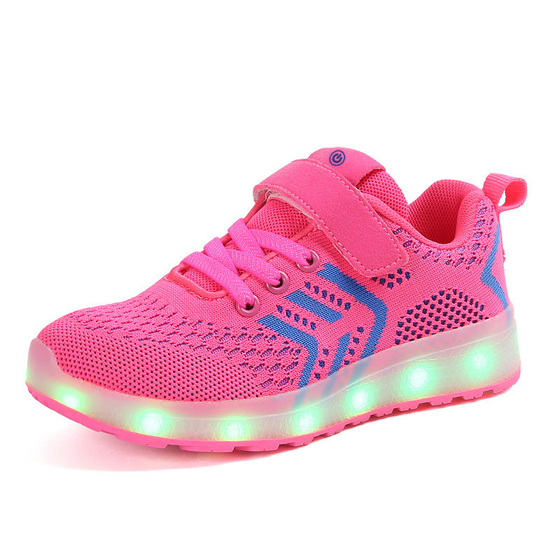 Flying Knit Sports LED Shoes