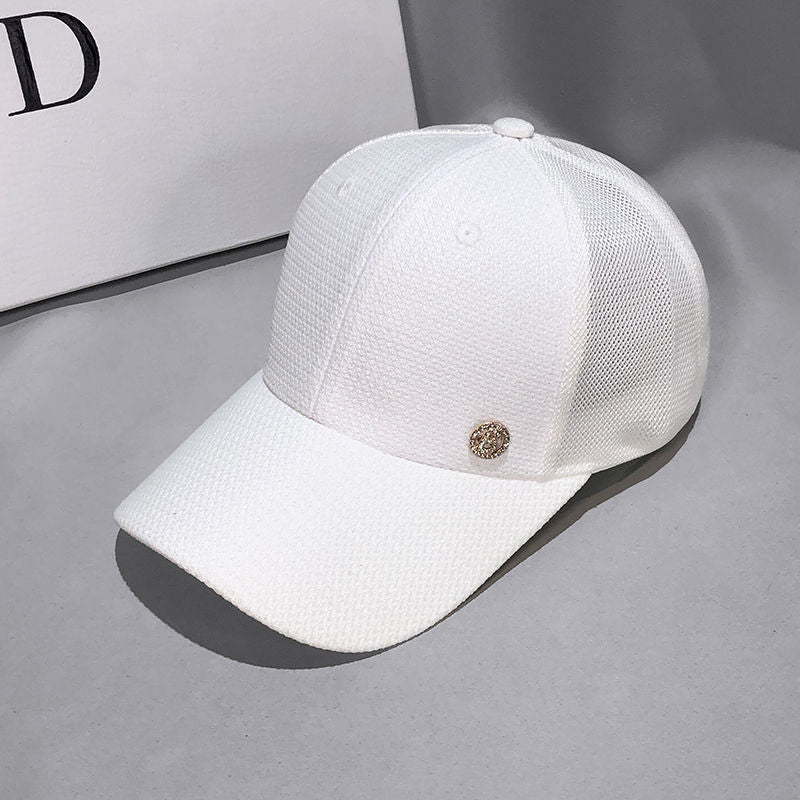 Women's Breathable Mesh Rhinestone Cap