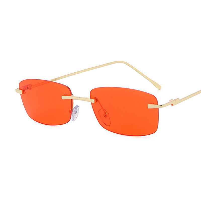 Rimless Cut-edge Ocean Lens Sunglasses