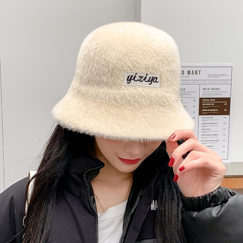 Imitation Mink Wool Solid Color Hat