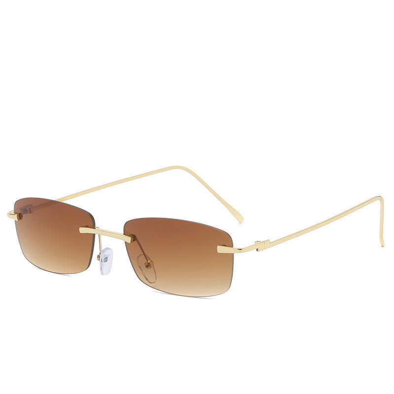 Rimless Cut-edge Ocean Lens Sunglasses