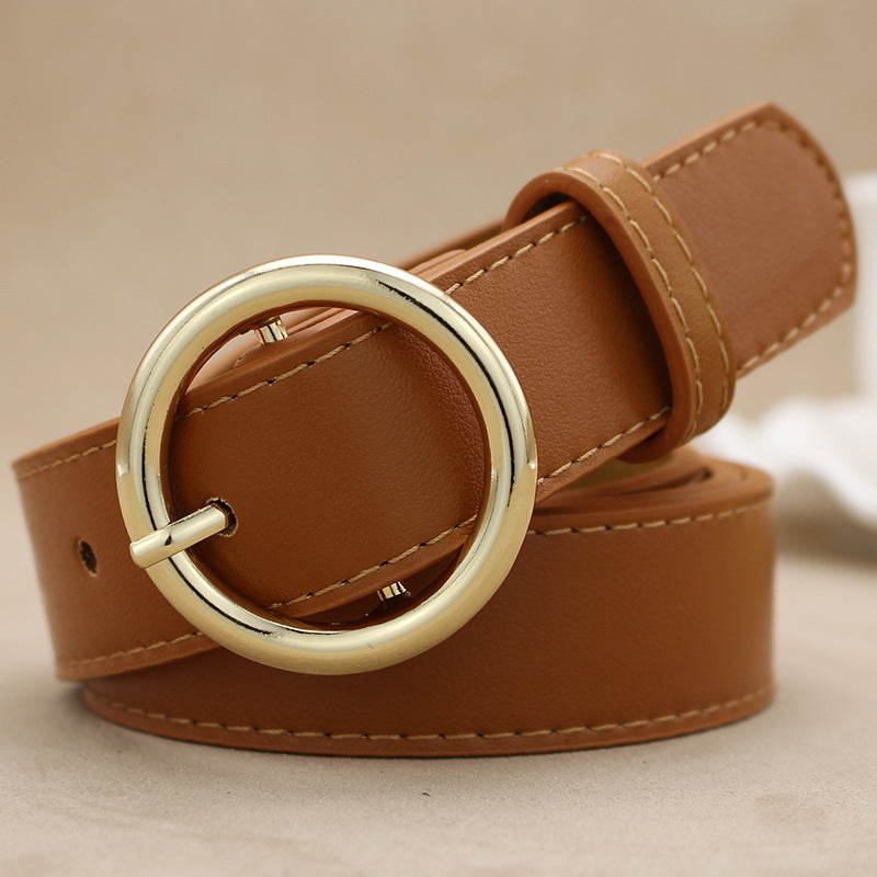 Alloy versatile round buckle belt