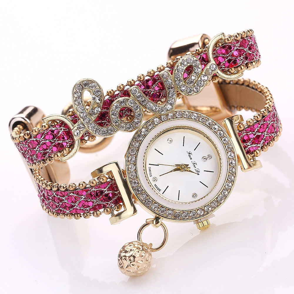 Women's Rhinestone Bracelet Watch