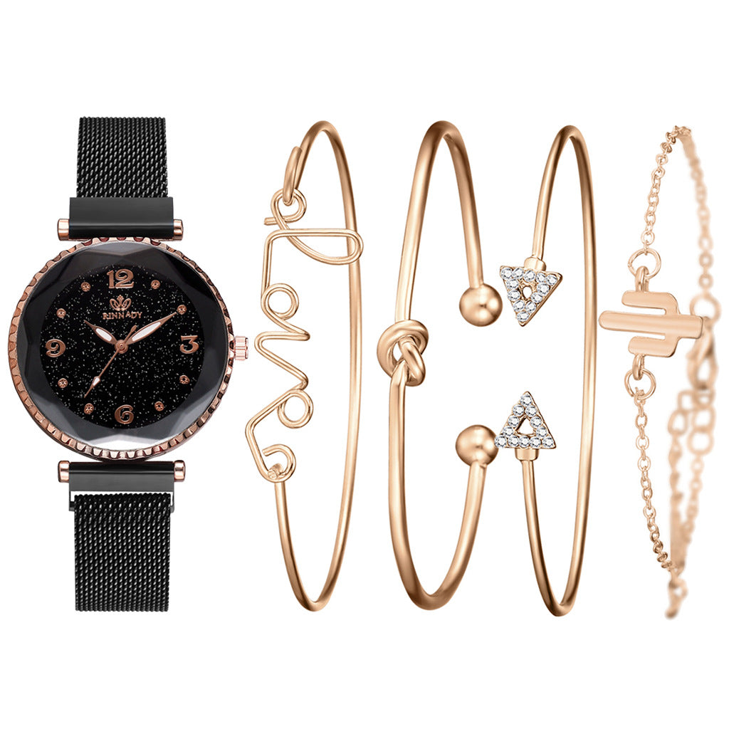 Women  Starry Sky Magnet Buckle Watch