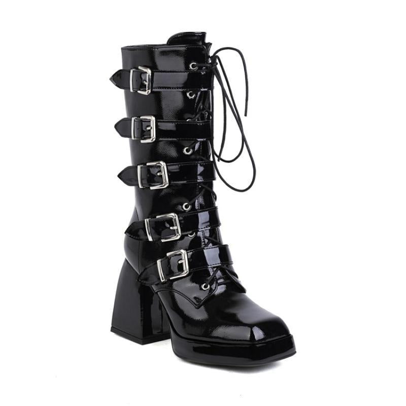 Fashion Ladies Square Toe Boots