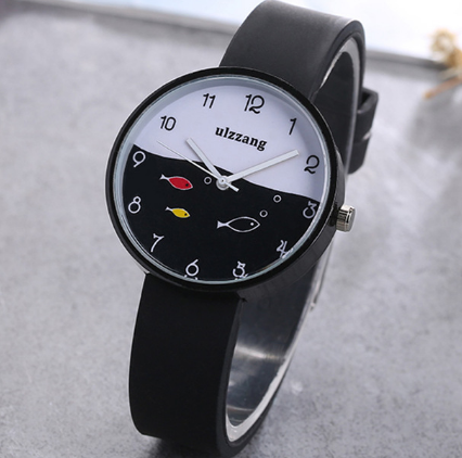 Silicone Strap Fashion Quartz Wristwatch