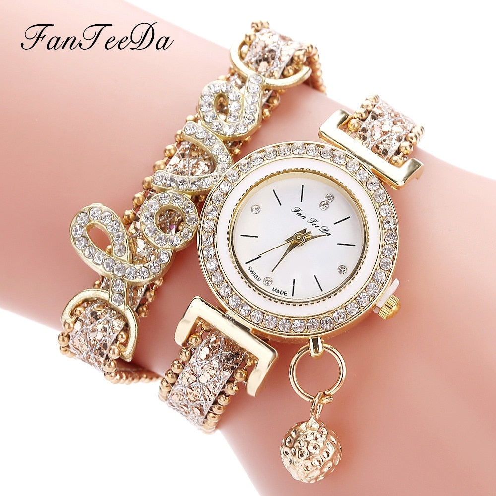 Women's Rhinestone Bracelet Watch