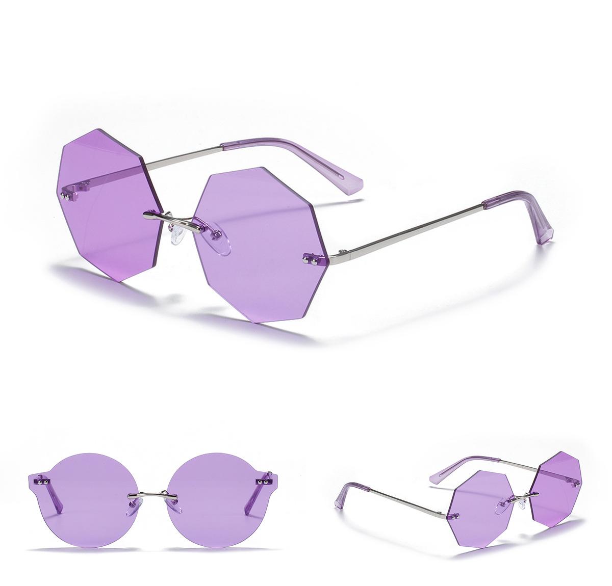 Women's Polygonal Frameless Sunglasses