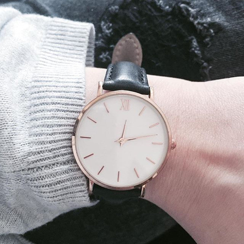 Leather Quartz Women's Watch