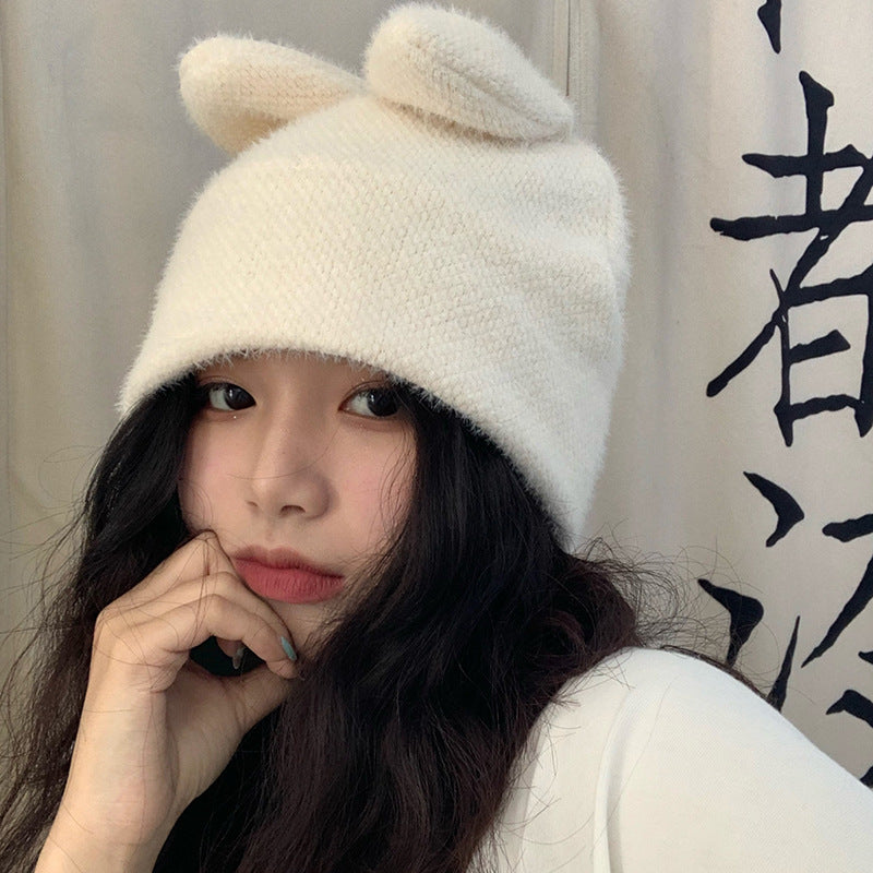 Cute Small Bunny Ears Knitted Hat