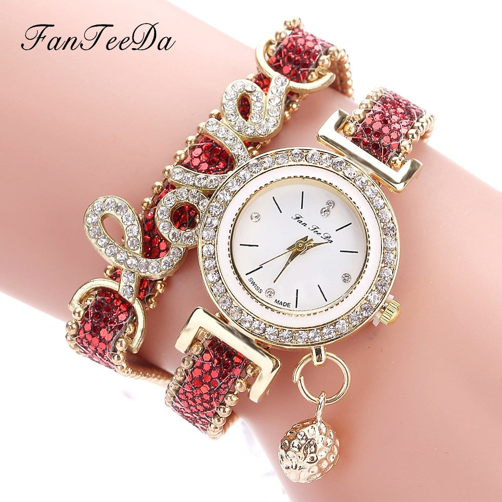 Women's Rhinestone Bracelet Watch