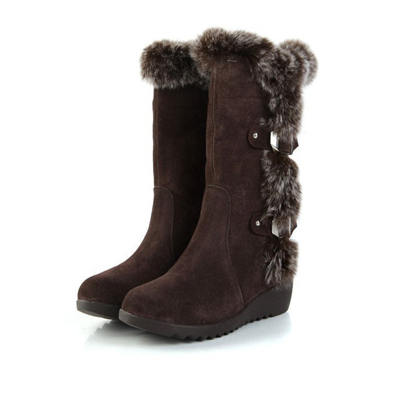 Women's Casual Warm Fur Mid-Calf Shoes