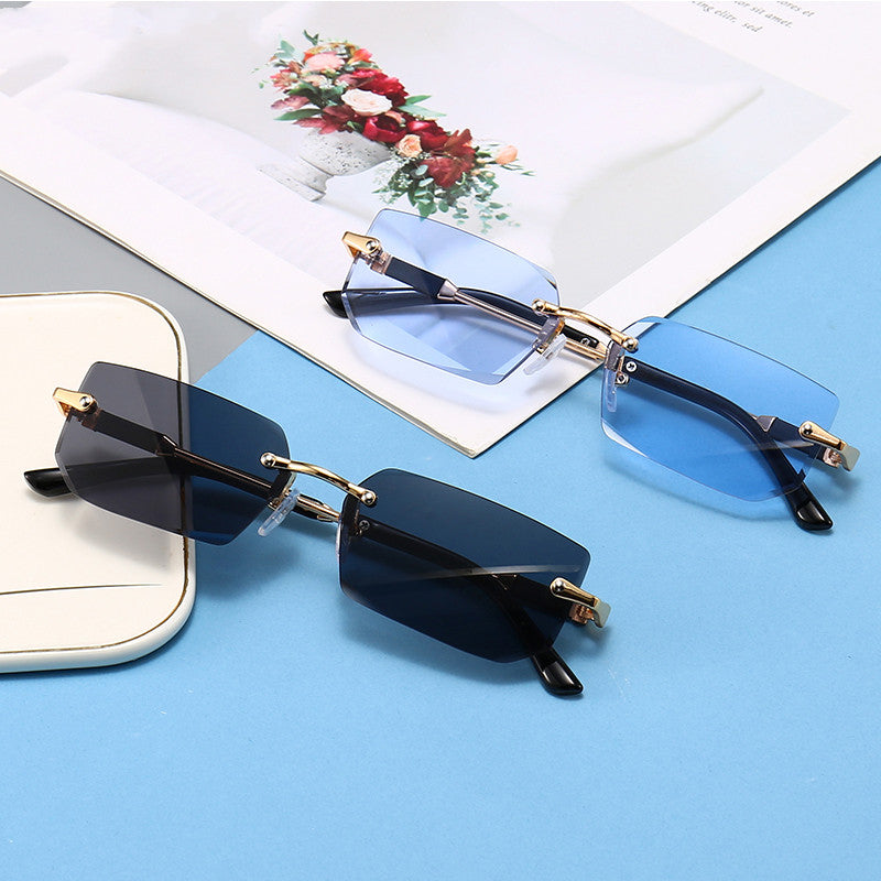 Rimless Fashion Women's Jelly Sunglasses