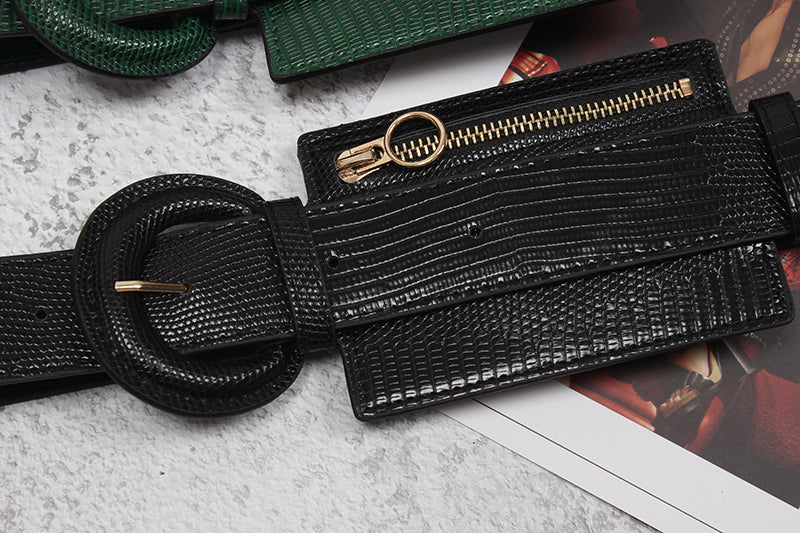 Fashion Stitching Zipper Waist Seal