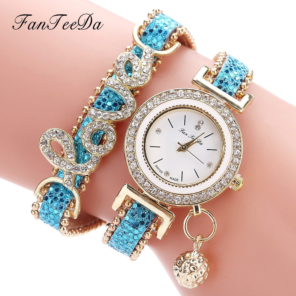 Women's Rhinestone Bracelet Watch