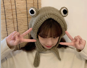 Cute Big Eyes Frog Hat