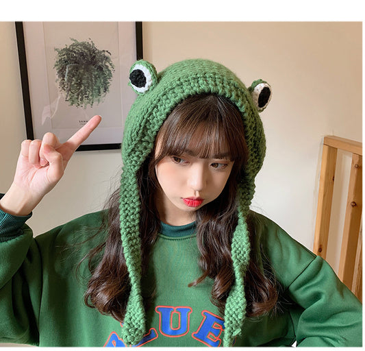 Cute Big Eyes Frog Hat