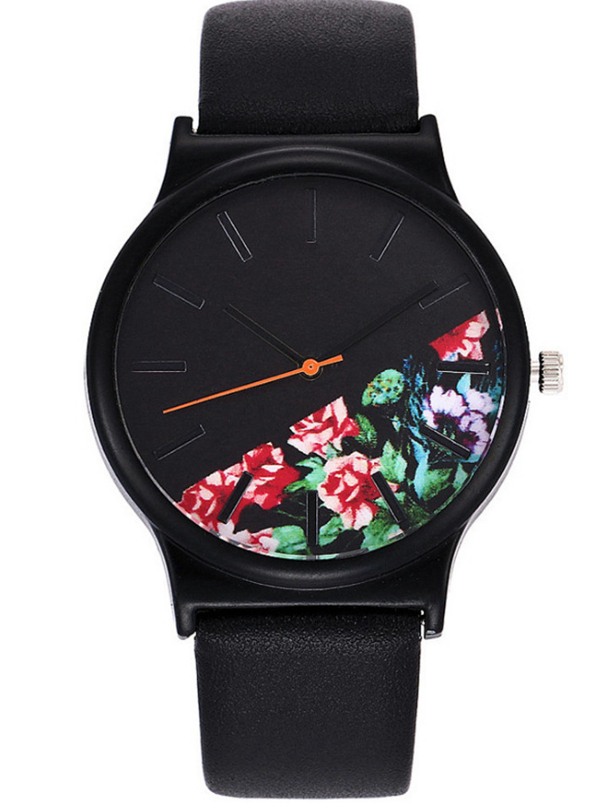 Floral Printed Quartz Watch