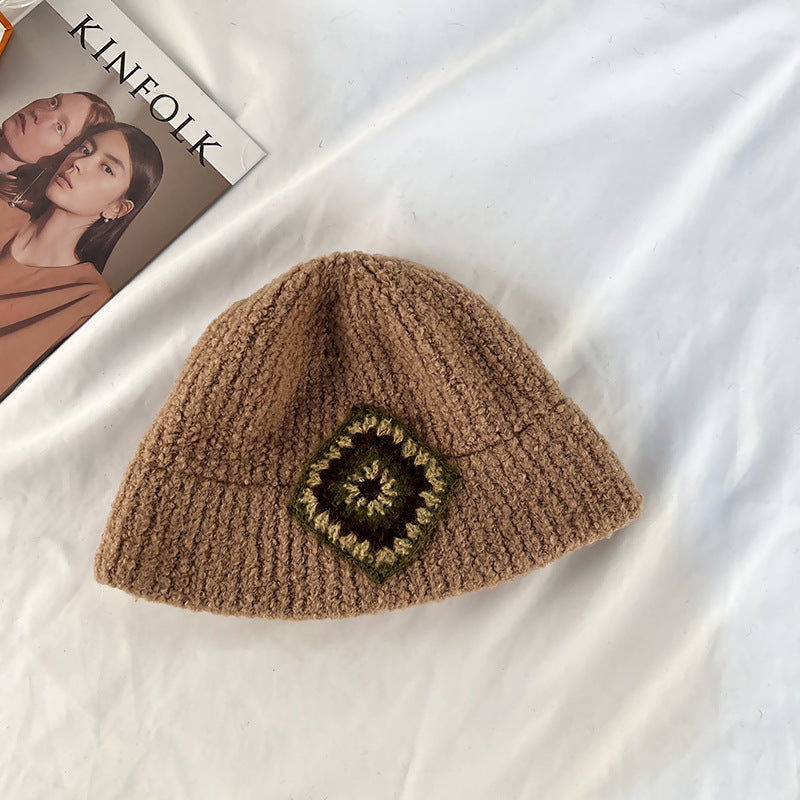 Women Retro Knitted Pot Hat