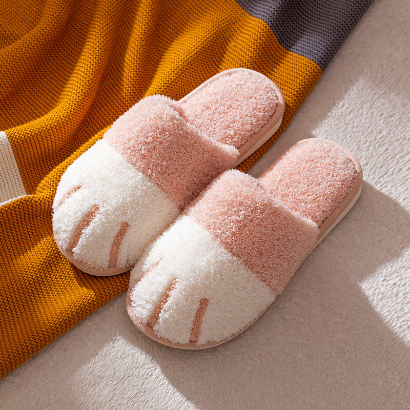 Cat Paw Cartoon Cute Warm Slippers