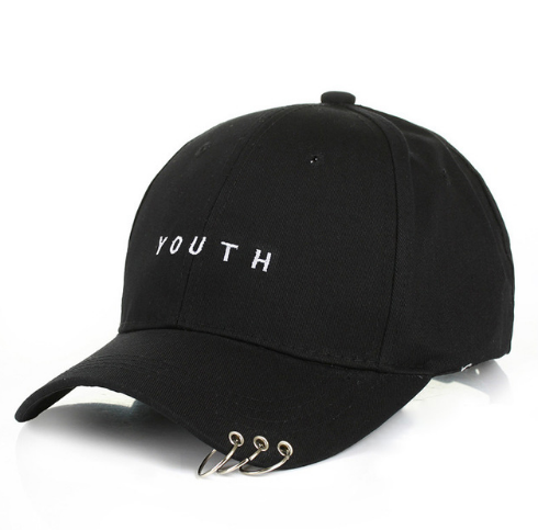 Unisex Leather Imprinted Solid Cap