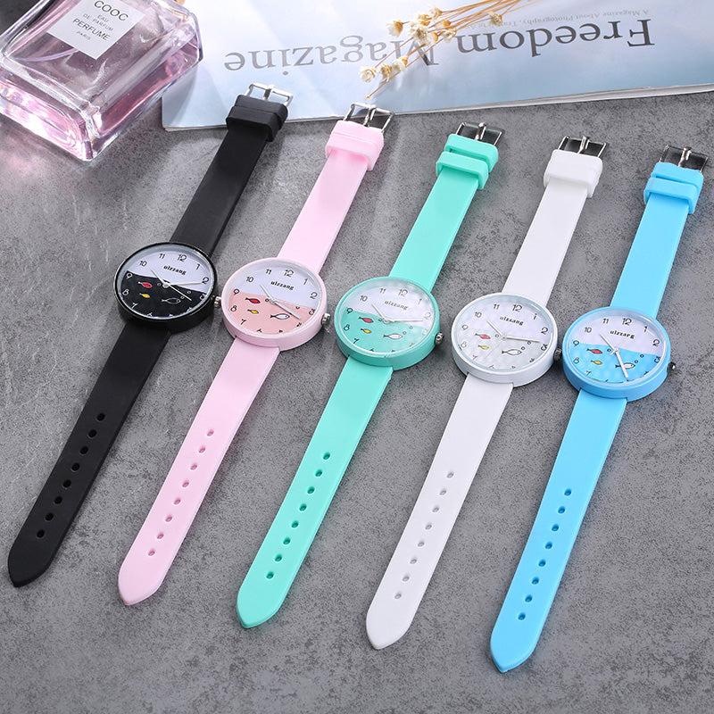 Silicone Strap Fashion Quartz Wristwatch