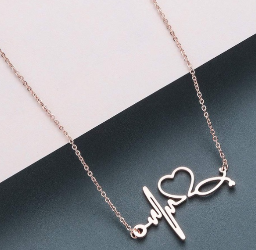 Heartbeat Style Necklace For Women