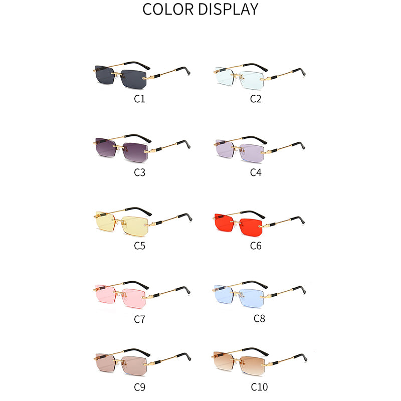 Rimless Fashion Women's Jelly Sunglasses