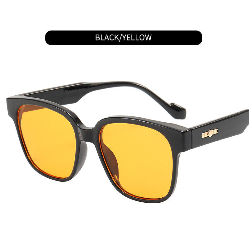 Women's Square Retro Brown Sunglasses