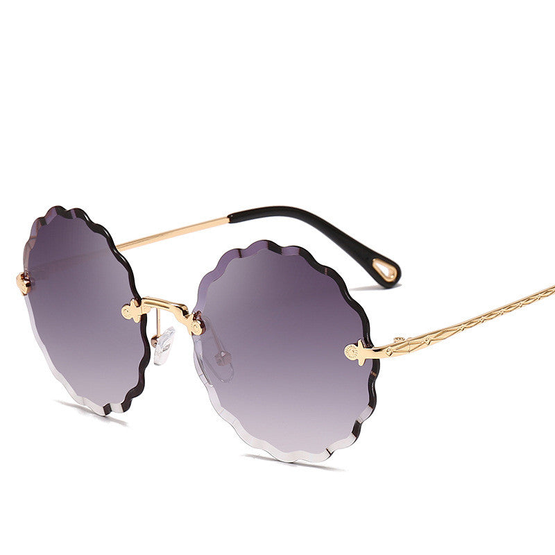 Vintage Round Rimless Sunglasses