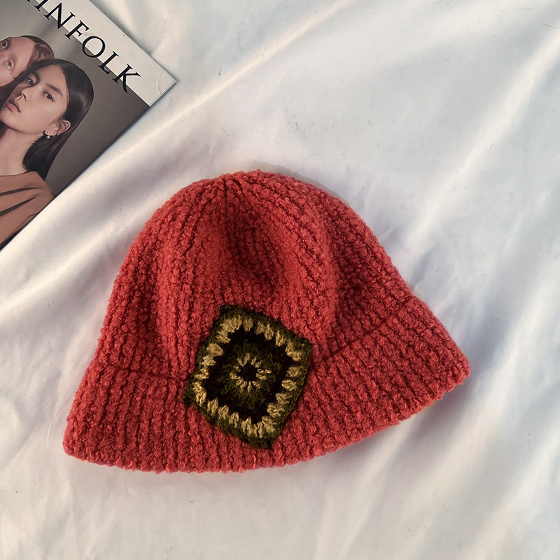 Women Retro Knitted Pot Hat