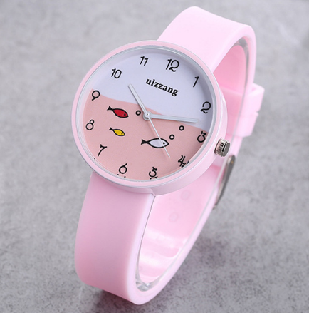 Silicone Strap Fashion Quartz Wristwatch