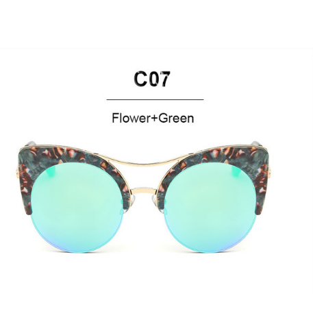 Cat Eye Reflective Sunglasses