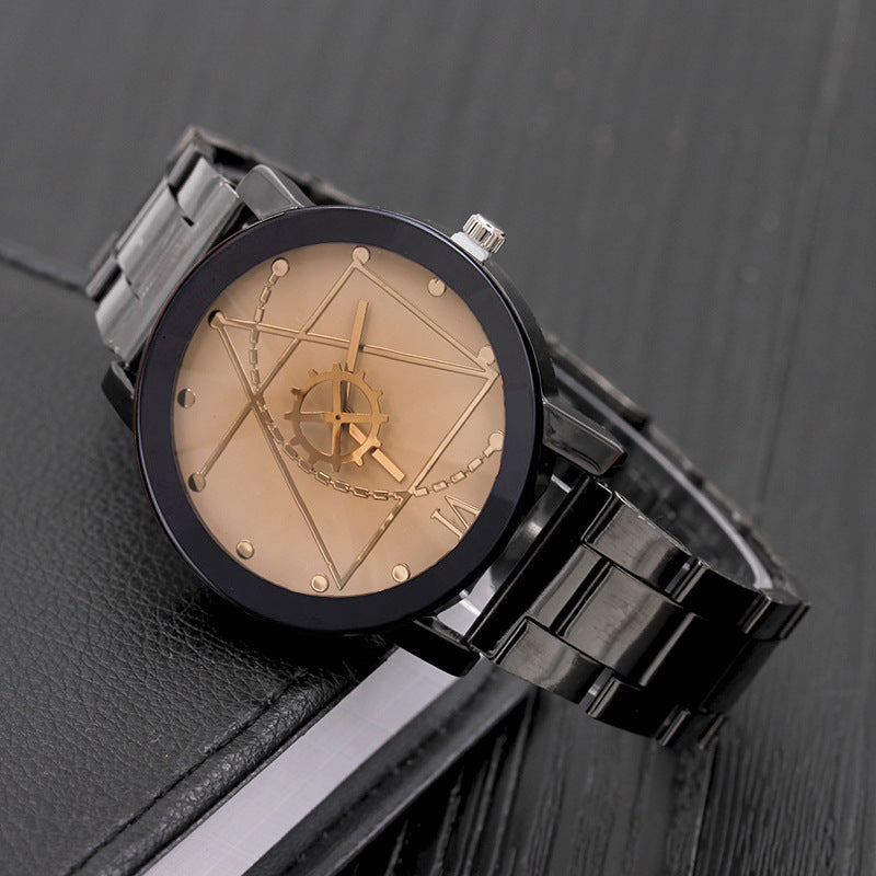 Gear Compass Turntable Steel Watch