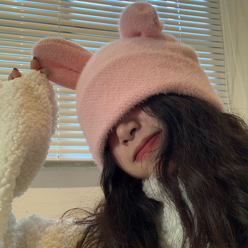 Cute Small Bunny Ears Knitted Hat