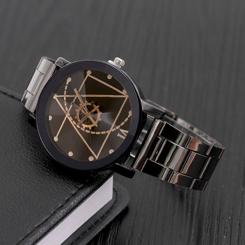 Gear Compass Turntable Steel Watch