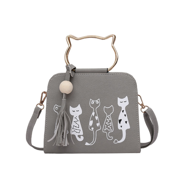 Ladies Cat Printed Handbag