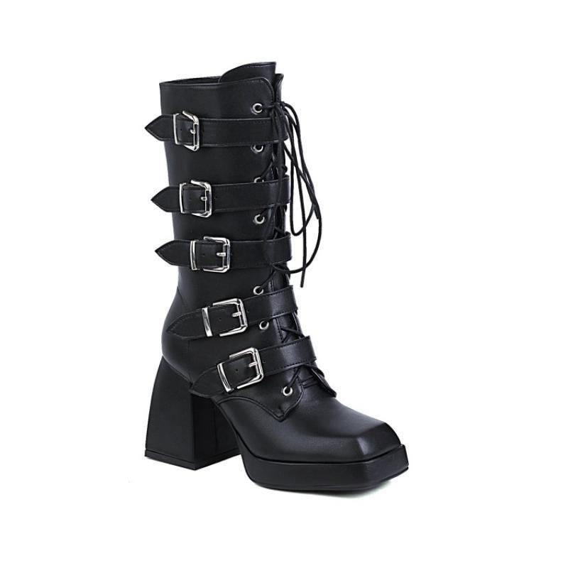 Fashion Ladies Square Toe Boots