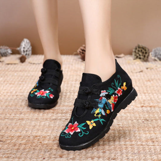 Women's Single Embroidered Cloth Shoes