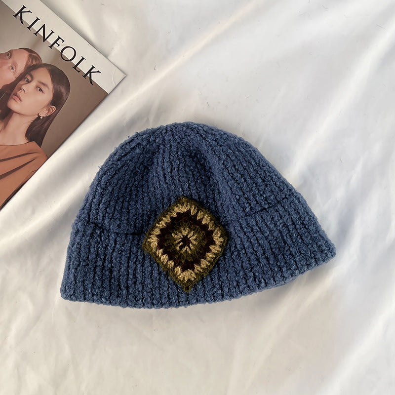 Women Retro Knitted Pot Hat