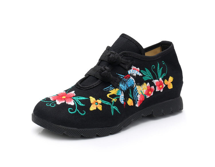 Women's Single Embroidered Cloth Shoes