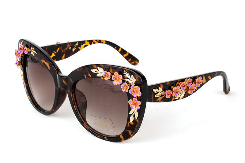 Women's Flower Printed Sunglasses