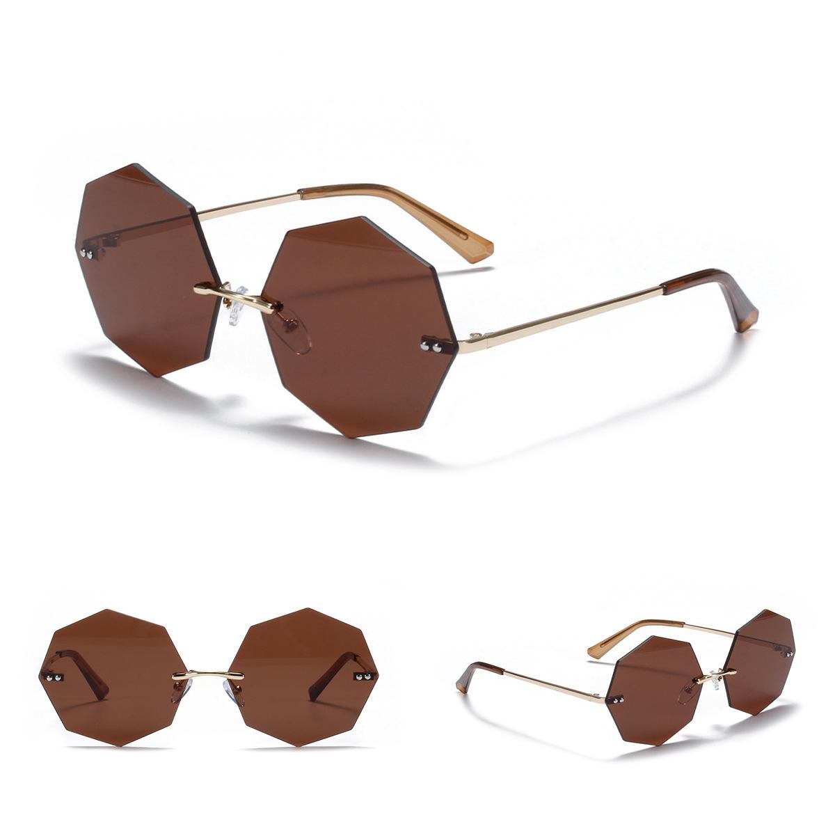 Women's Polygonal Frameless Sunglasses