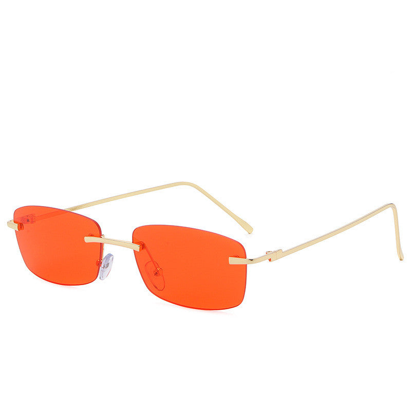 Rimless Cut-edge Ocean Lens Sunglasses