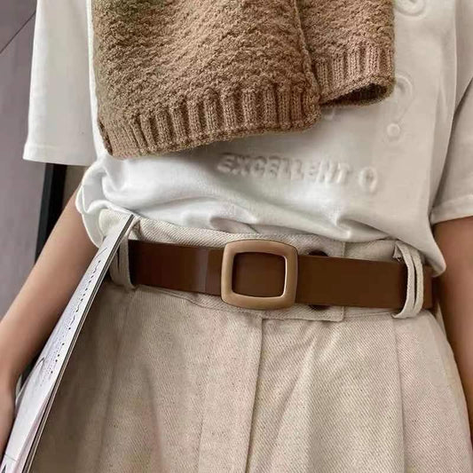 Casual Ladies Belt With Removable Buckle