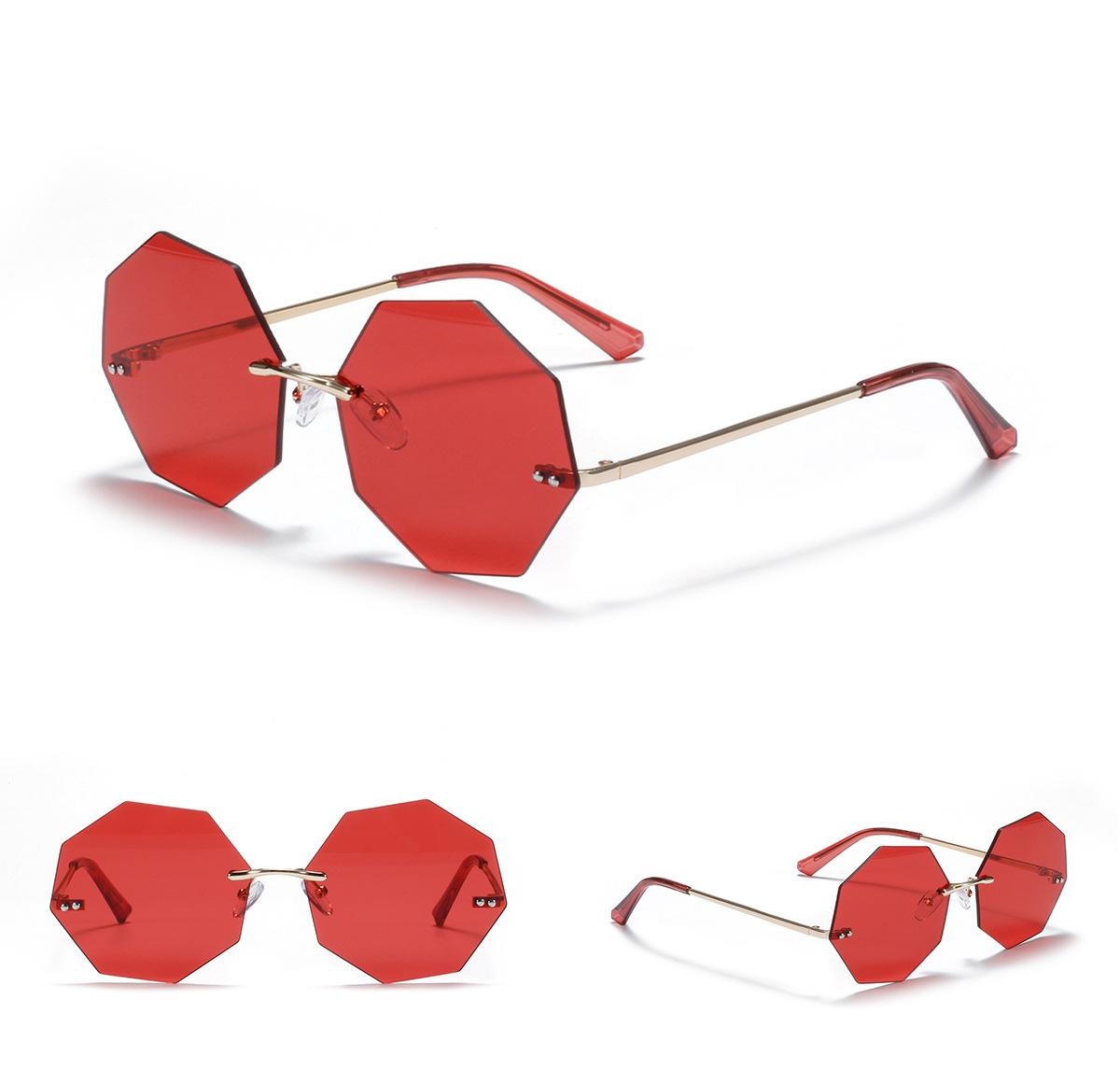 Women's Polygonal Frameless Sunglasses