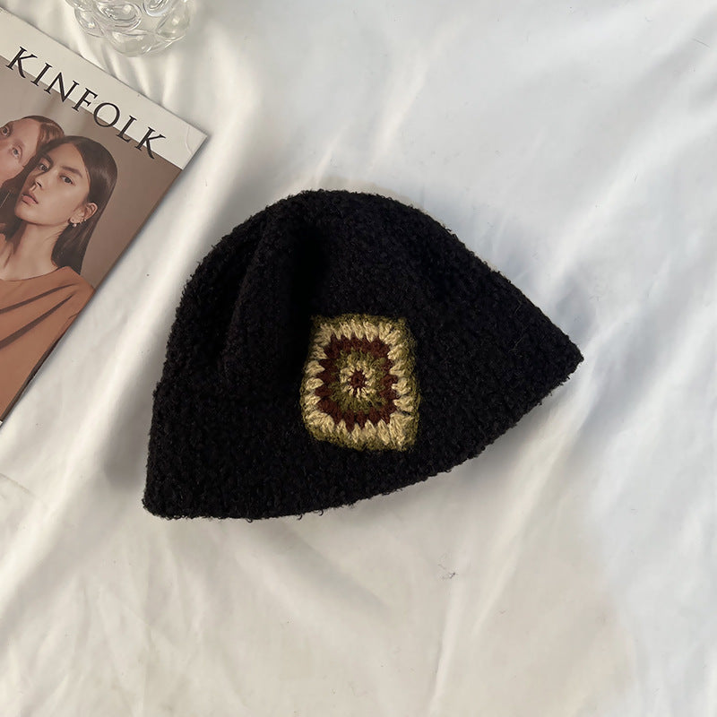 Women Retro Knitted Pot Hat