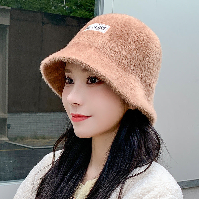 Imitation Mink Wool Solid Color Hat