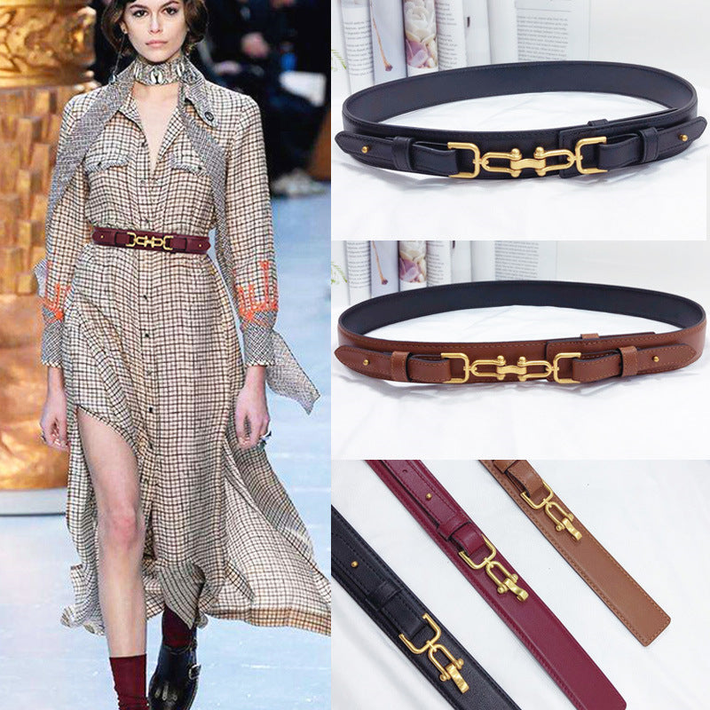 All Match Cowhide Waist Belt