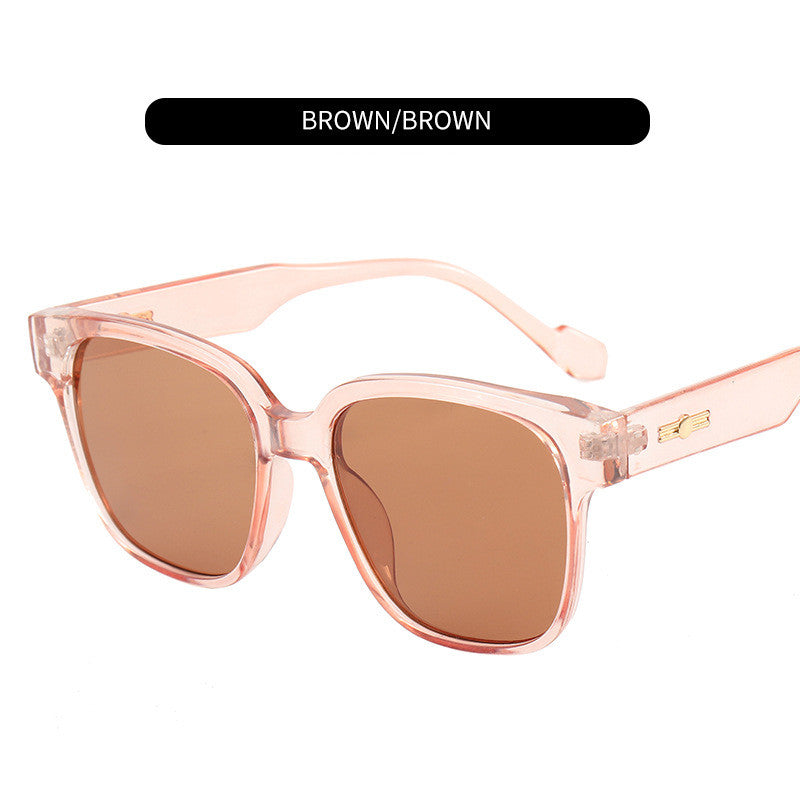 Women's Square Retro Brown Sunglasses